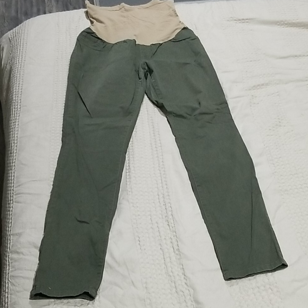 Olive maternity pants